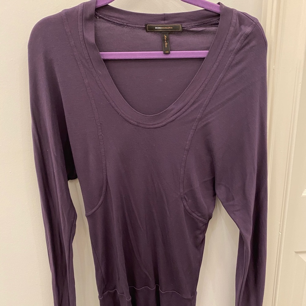 BCBG purple long sleeved shirt